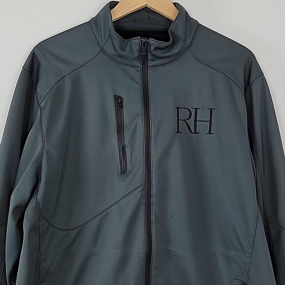 Ogio x RH Restoration Hardware Gray Softshell Zip-up Employee Jacket XL FLAWS - Picture 3 of 16